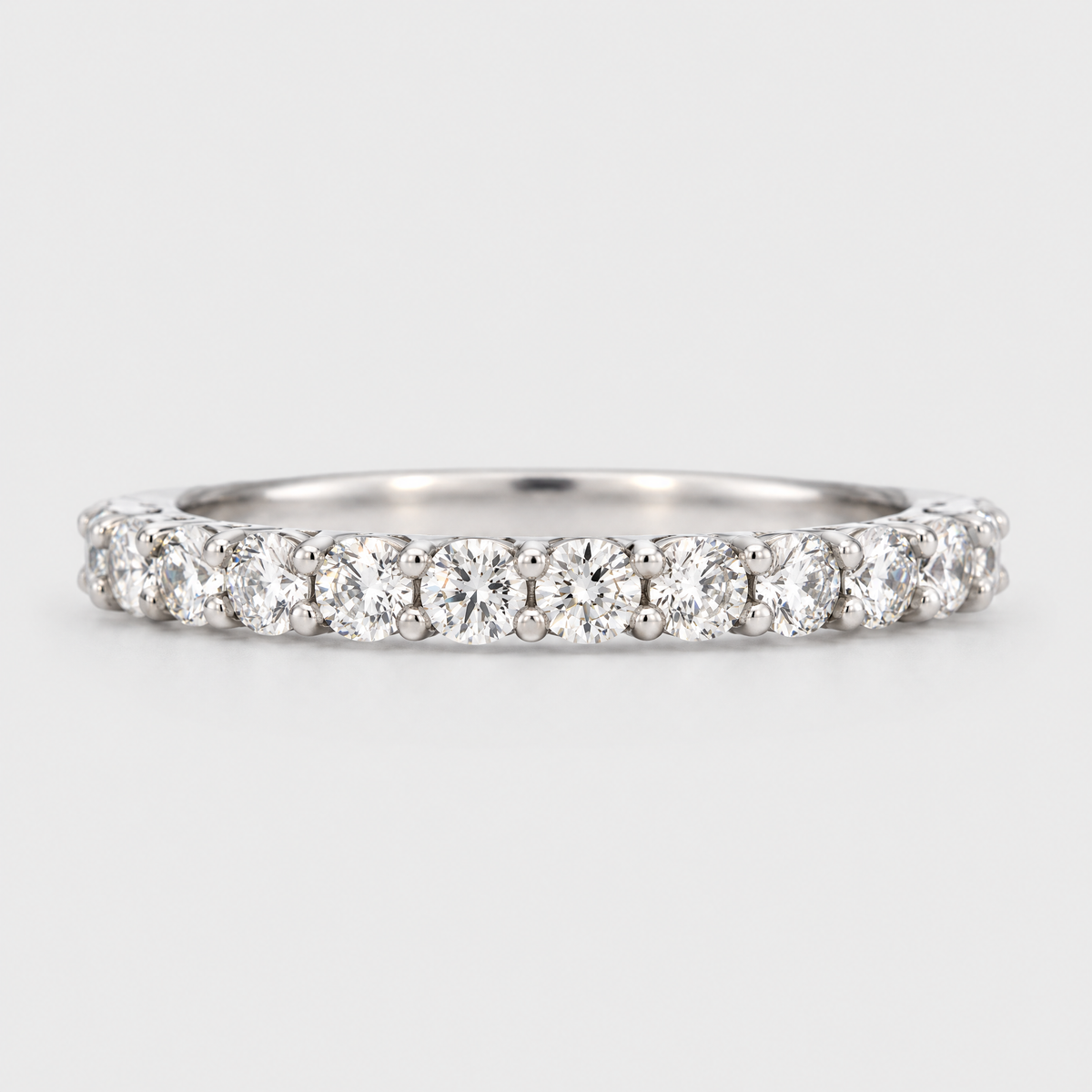 0.74ct Platinum Diamond Band, front view