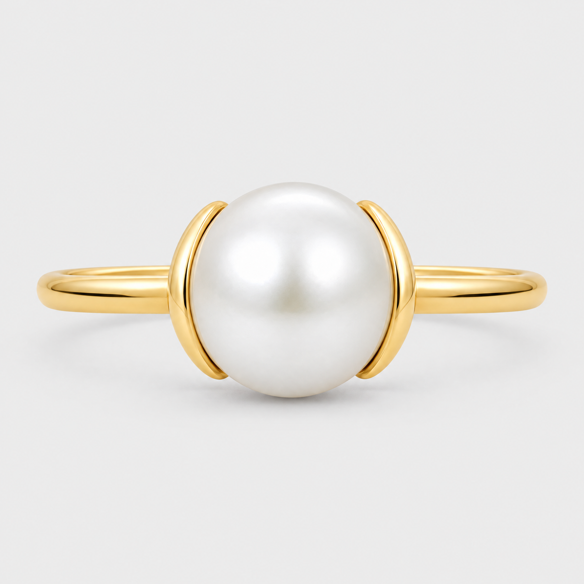 11mm South Sea Pearl Ring, front view
