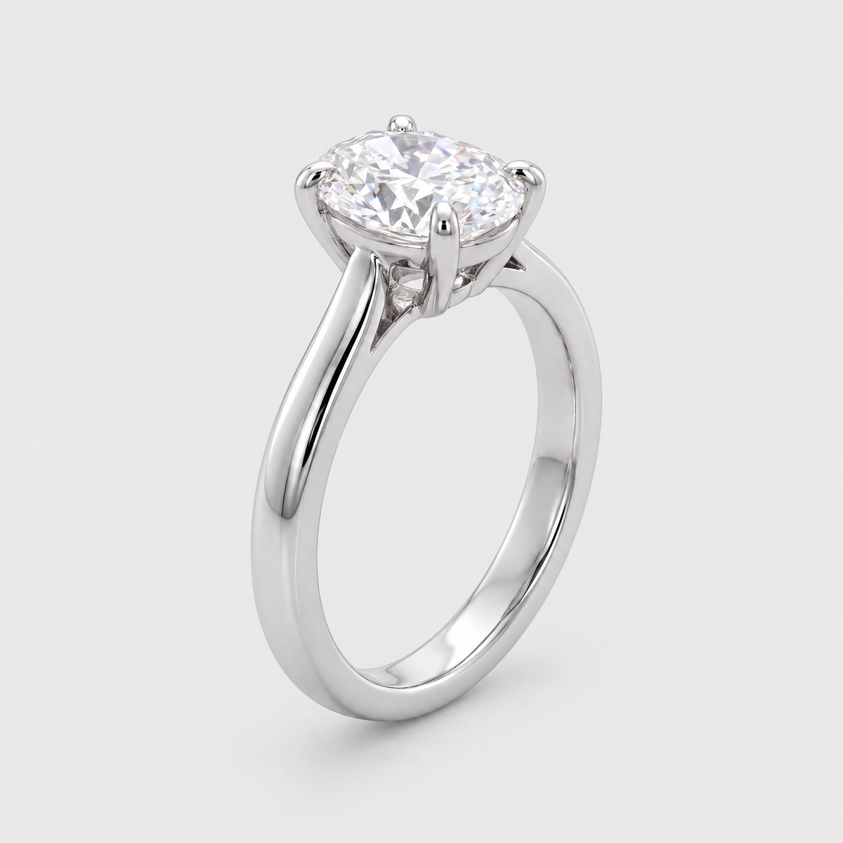 Platinum 0.90ct Diamond Solitaire Ring - Merida, front view