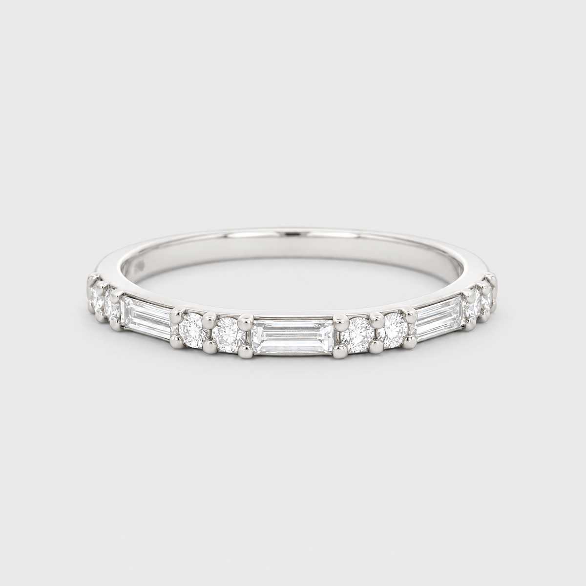 18ct White Gold Diamond Band - Love Me Do, front view