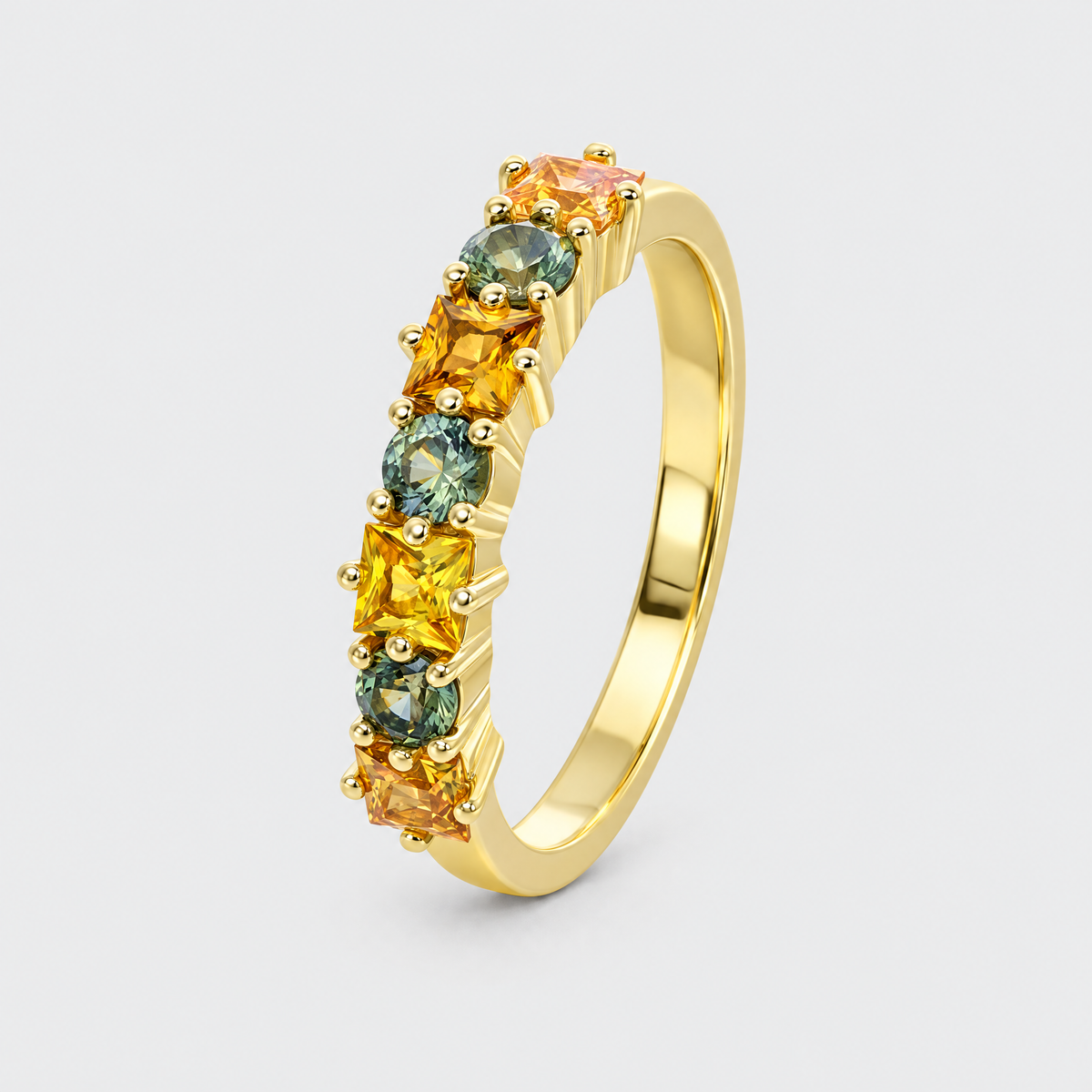 Multi Colour Sapphire Ring - Nea, front view