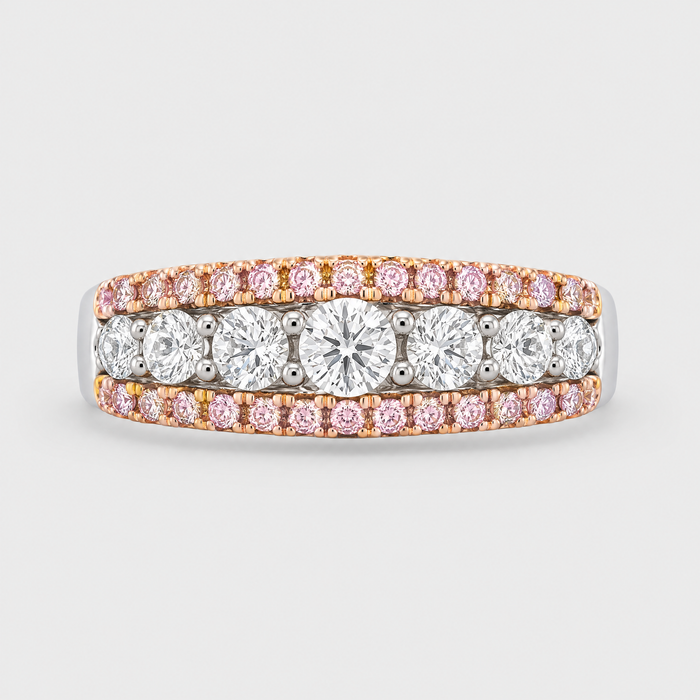 Argyle Pink Diamond Ring - Mallory, front view