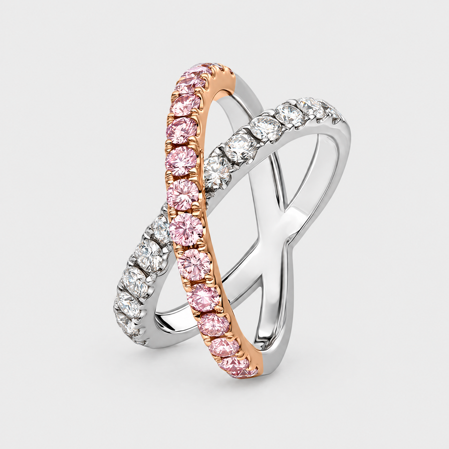 Argyle Pink Diamond Ring - Kira, front view