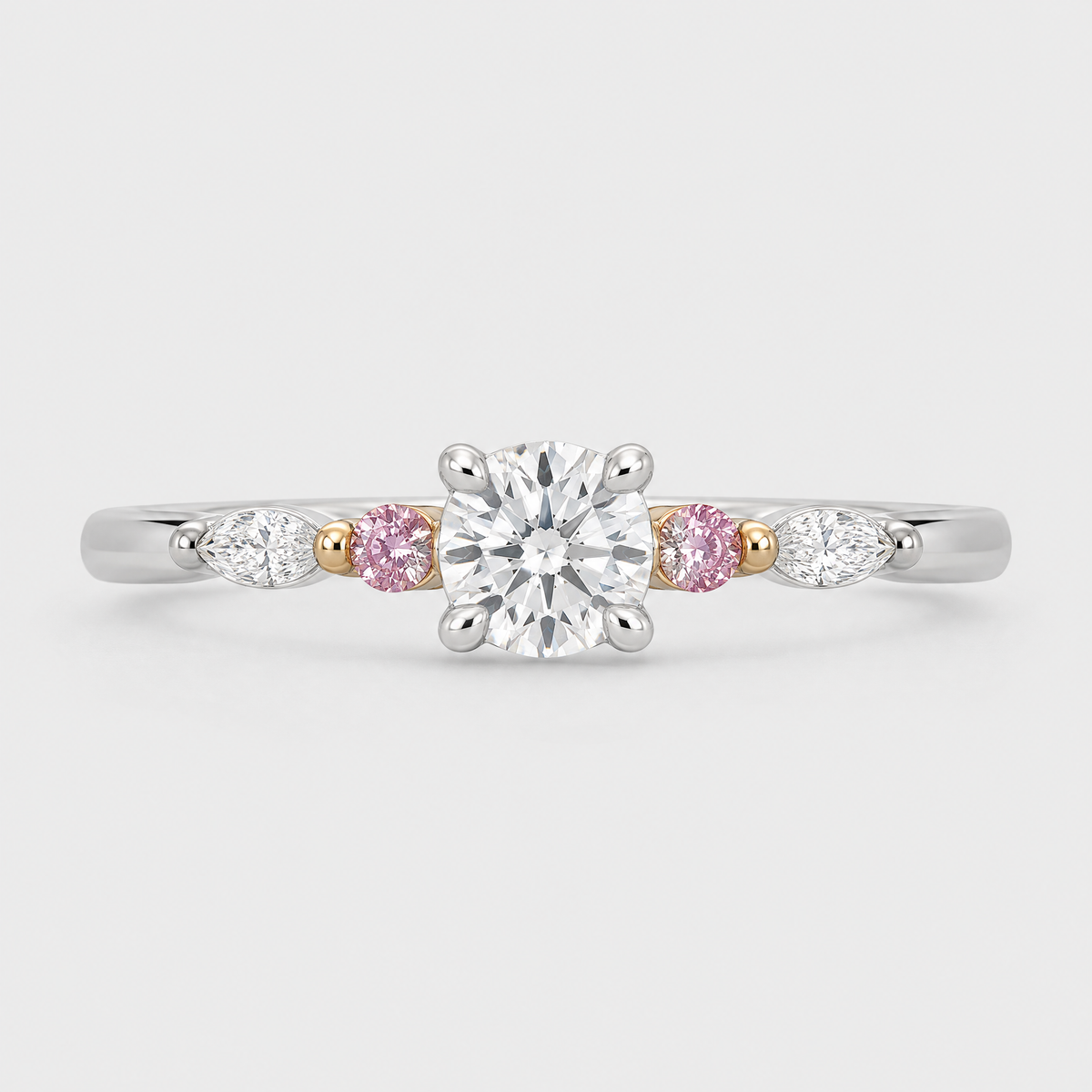 Argyle Pink Diamond Ring - Marina, front view