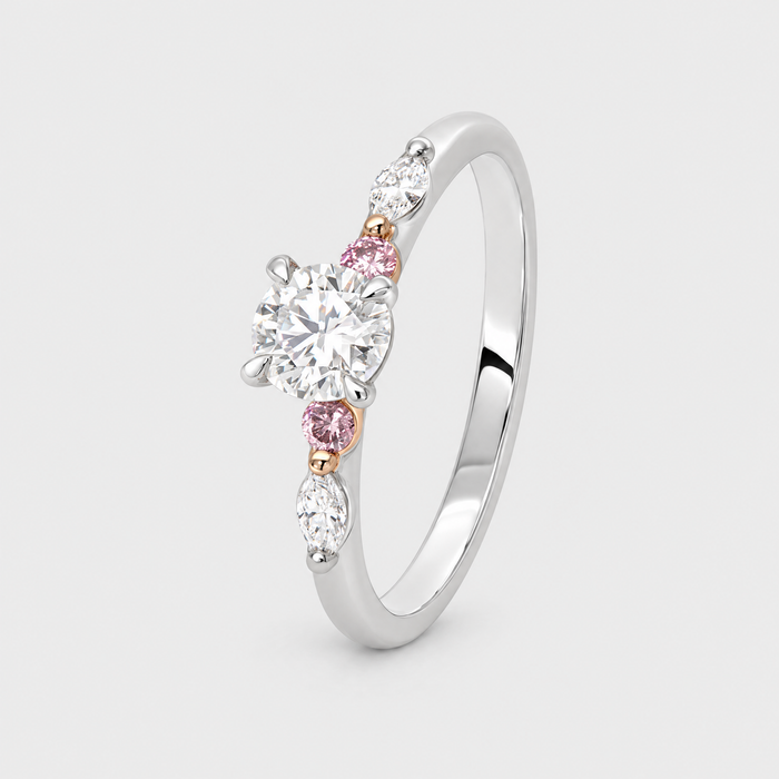 Argyle Pink Diamond Ring - Marina, front view