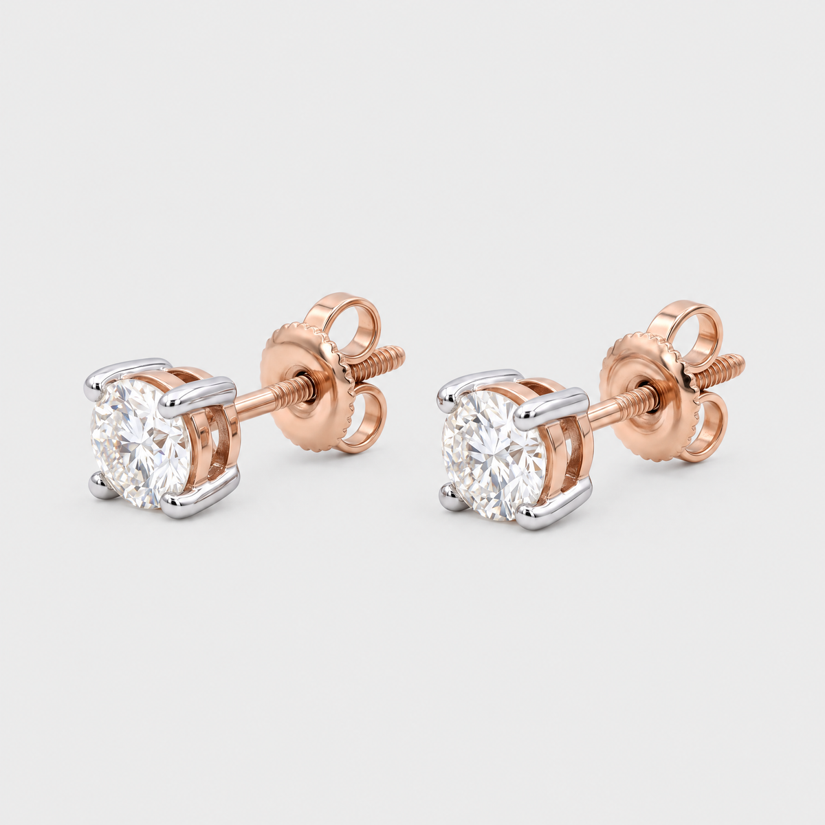0.92ct Diamond Stud Earrings, front view