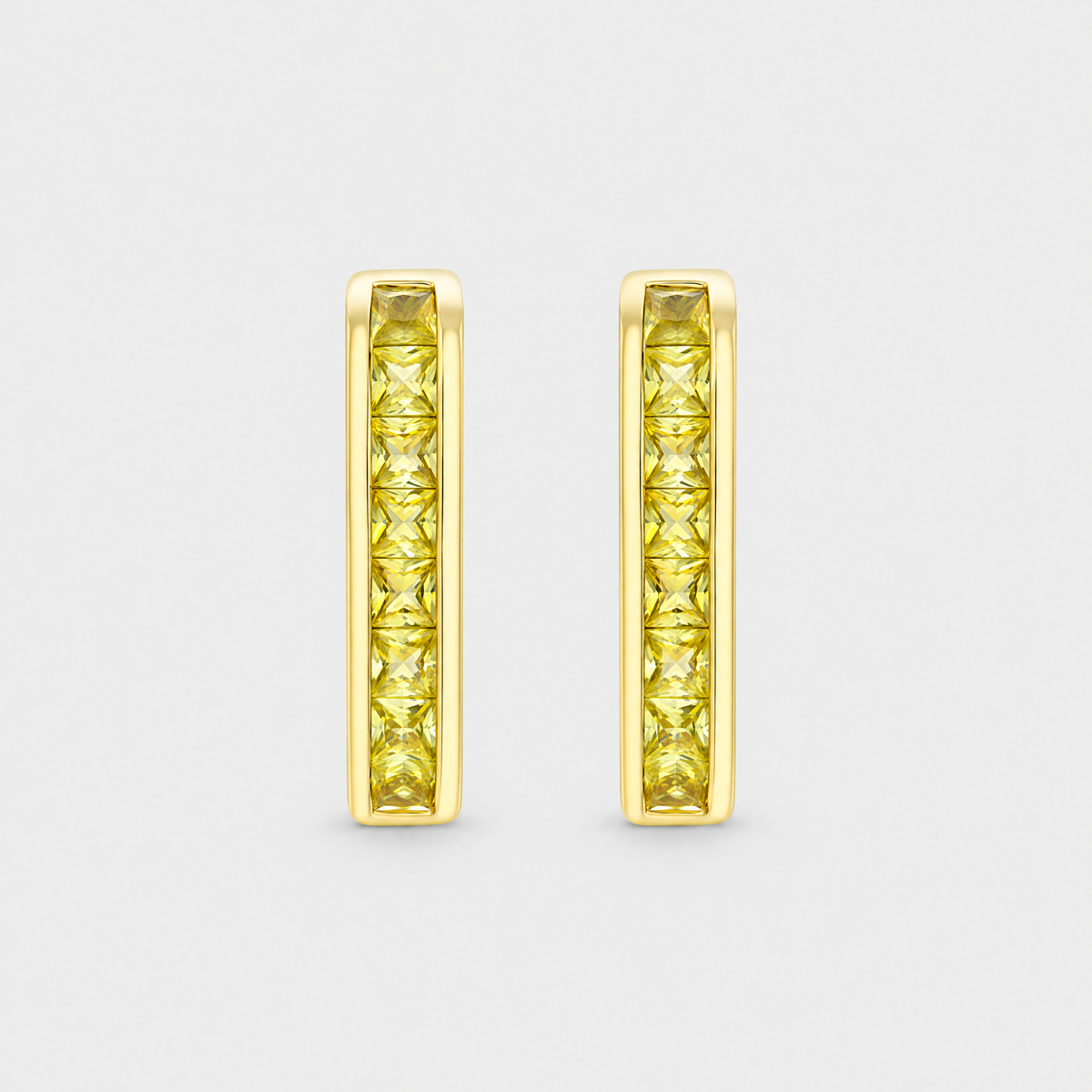 Yellow Sapphire Earrings - Jules, front view