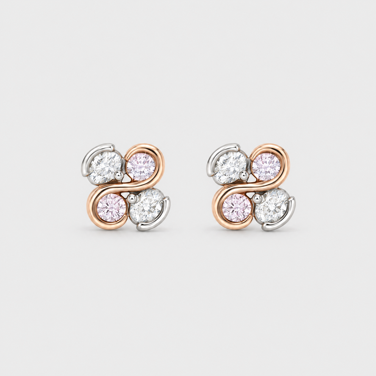 Argyle Pink Diamond Earrings - Brooke, front view