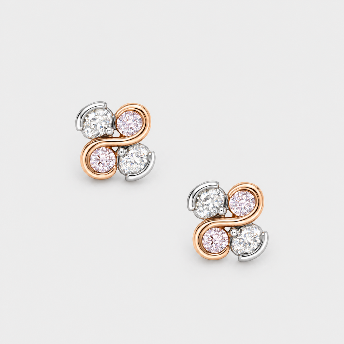 Argyle Pink Diamond Earrings - Brooke, front view