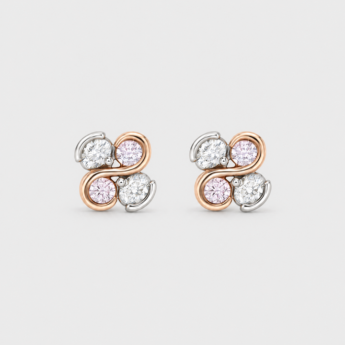 Argyle Pink Diamond Earrings - Brooke, front view