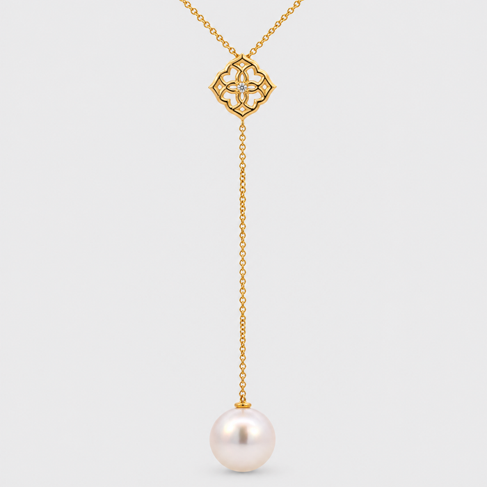 Autore Lariat Necklet, laid flat