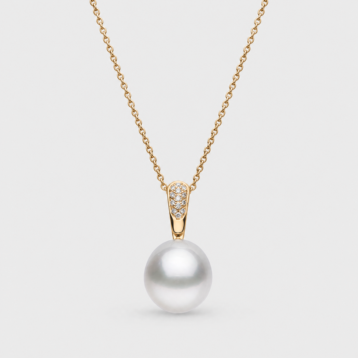 Autore Diamond and Pearl Enhancer Pendant, front view