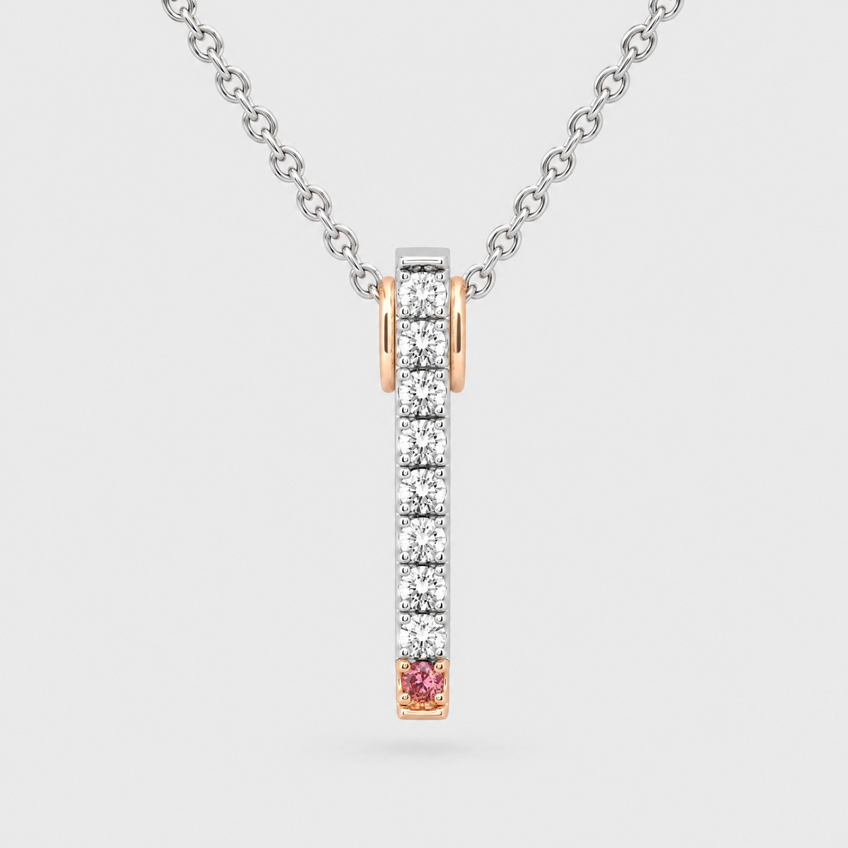 Argyle Pink Diamond Pendant - Desert Rose, front view