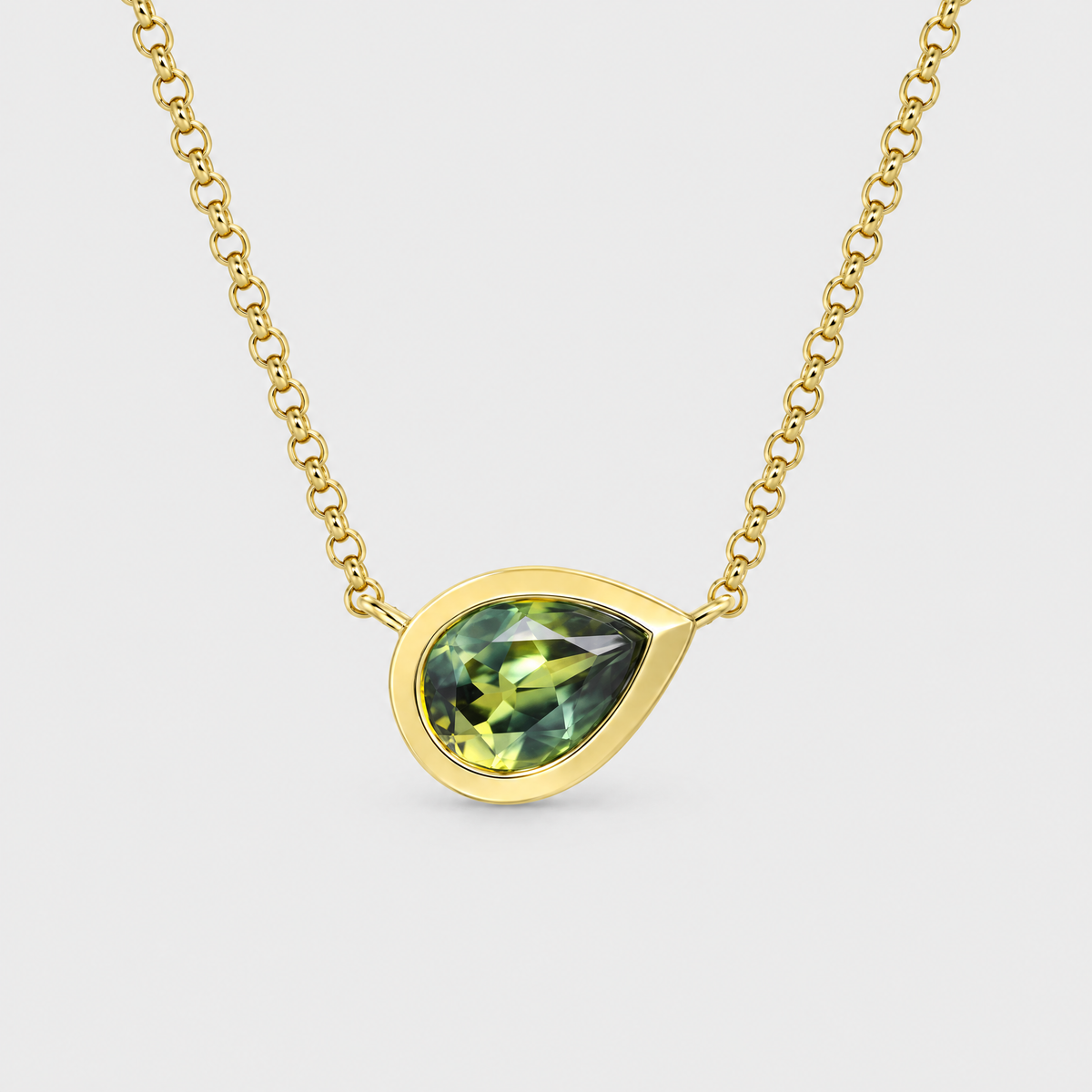 Parti Sapphire Necklace - Adele, front view