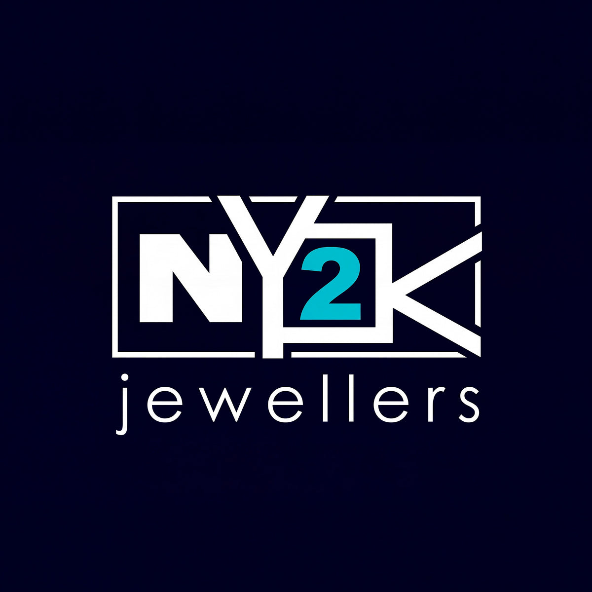 NY2K jewellers logo on a  navy background