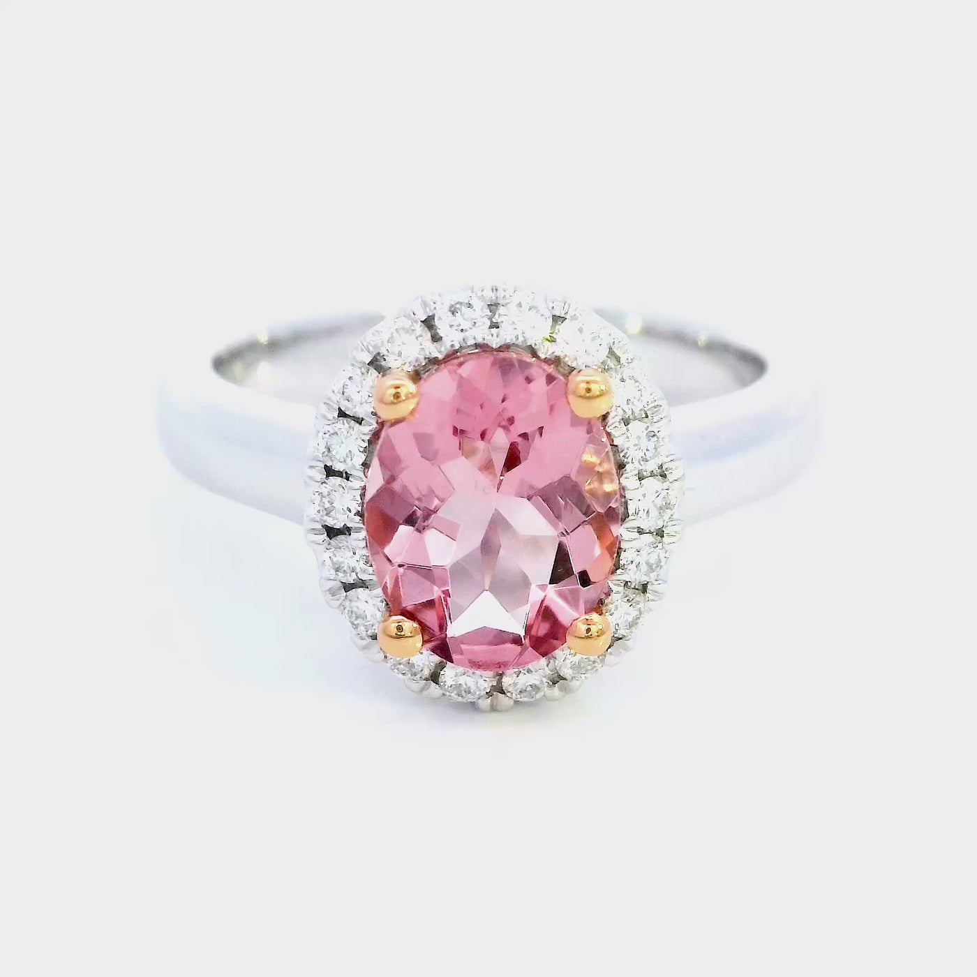 Video of the Morganite Dreams ring in 18ct gold with diamonds, NY2K Jewellers